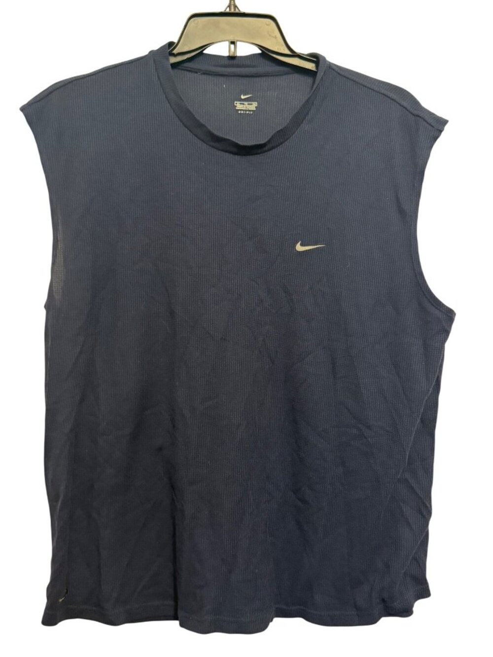 Nike Dri-Fit Sleeveless Shirt Navy Blue XL Lightweight Activewear Top